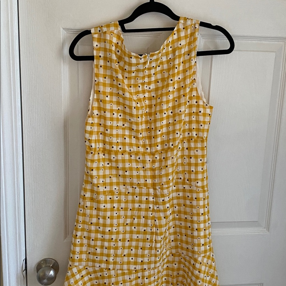NWT Hutch Yellow and White Checkered Mini Dress - Picture 7 of 7